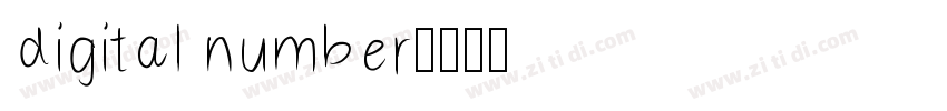 digital number字体转换